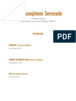 Solo Saxophone Serenade: Programme