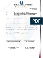 Carta PRM, Dirección Municipal Paraíso
