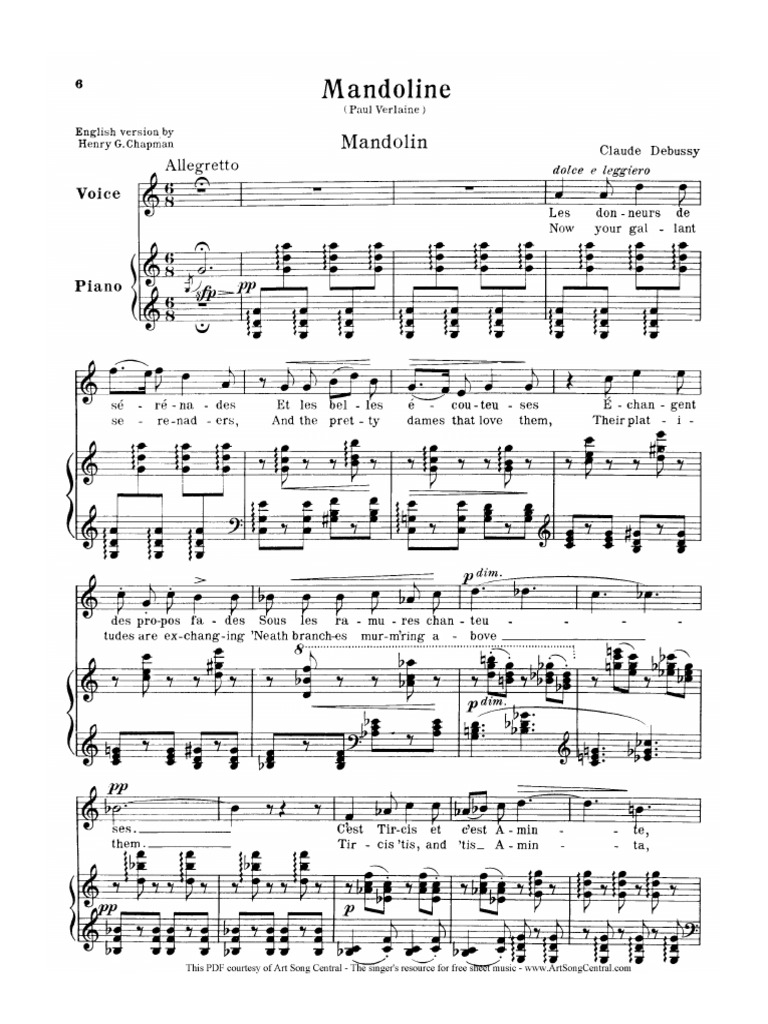 Mandoline Debussy PDF