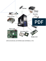 Explicación de Las Partes Que Contiene La Cpu