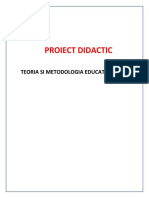 Proiect Didactic Educatie Plastica ,Visternicean Cristina ,Grupa 21.
