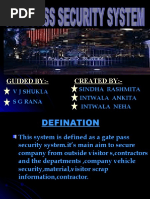 Gate Pass Security System