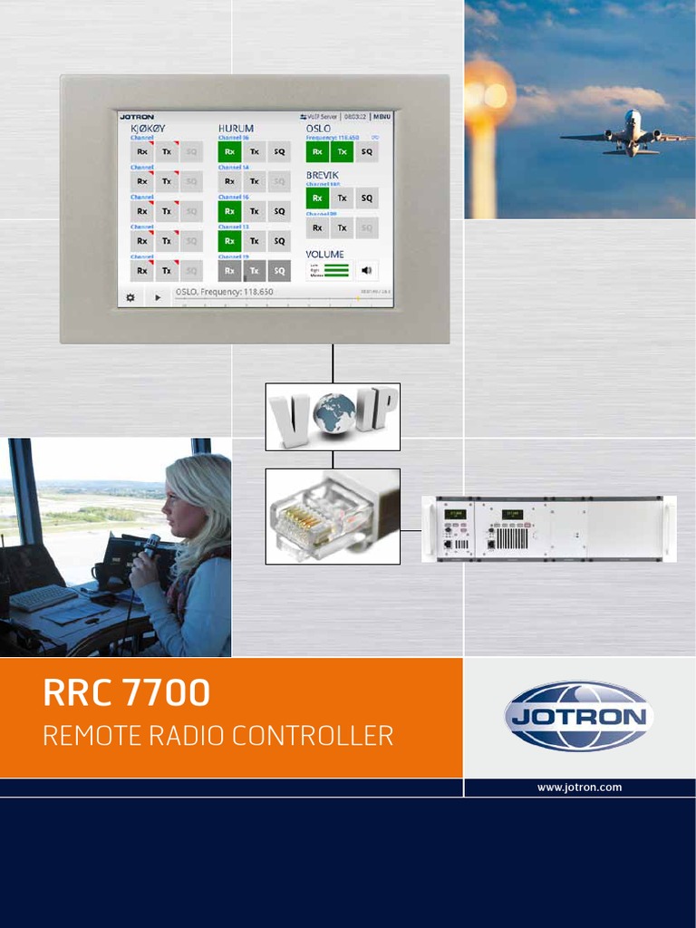 Jotron RRC 7700 Remote Radio Controller | PDF | Voice Over Ip | Radio