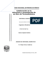 Colaboración en La Estructura y Presentación de Un Libro de Termodinámica