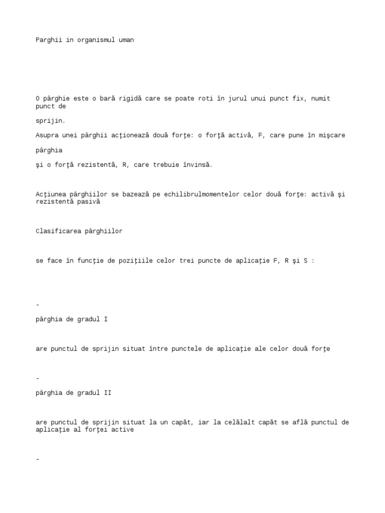 Parghii in Corpul Uman | PDF