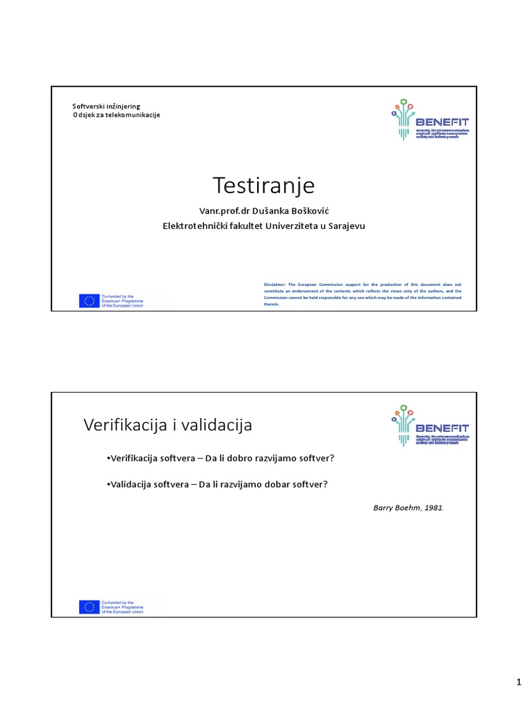 8 Testiranje I Dio | PDF