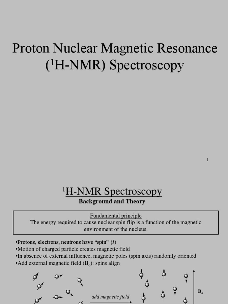Nmr Nuclear Magnetic Resonance Spectroscopy Principle NMR Spectroscopy