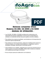 Instrucciones Balanza Electronica Portatil Ohaus cs200 cs2000 cs5000