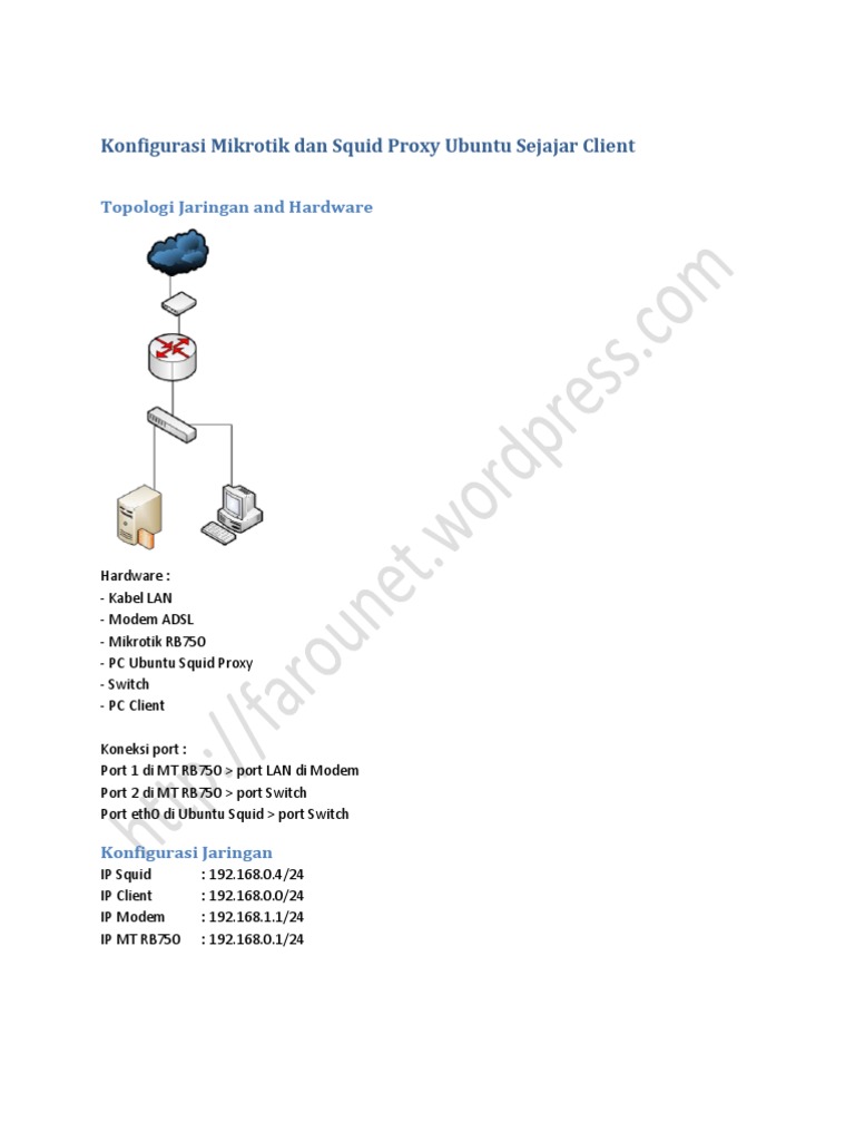 Mikrotik and Squid Proxy Setup Guide | PDF