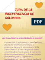 Literatura de La Independencia de Colombia MARIA SALAMANCA