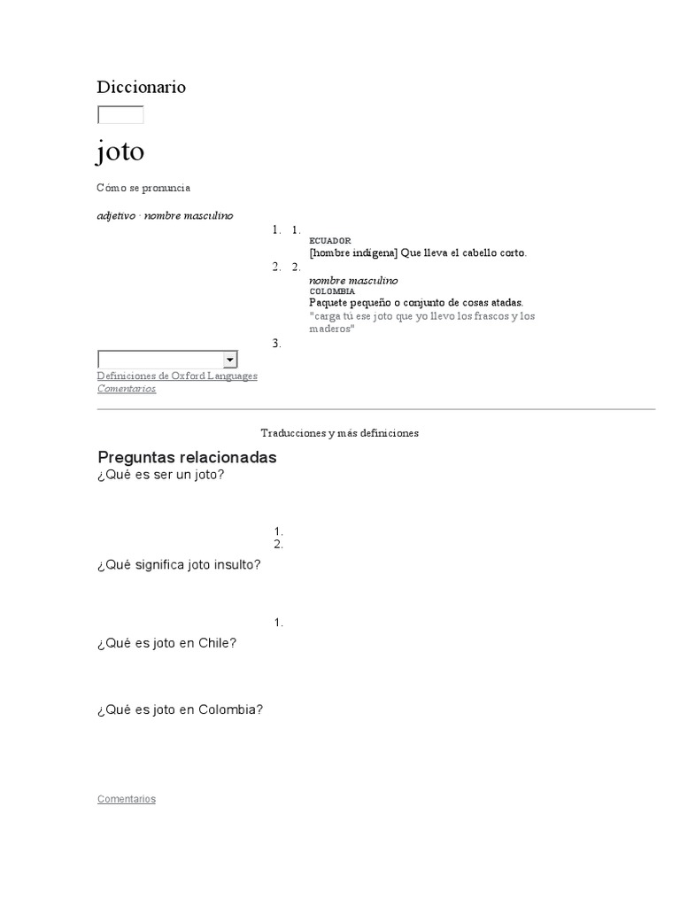 El significado de la palabra 'joto' en diferentes contextos y países