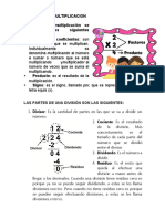 Partes de La Multiplicacion