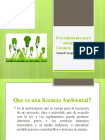 Procedimiento Licencia Ambiental