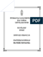 Sampul Penyebaran soal ulangan