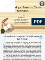 Prinsip, Pengujian, Korelasi Dan Penanganan Samoel Tanah, Jaringan Tanaman Dan Pupuk