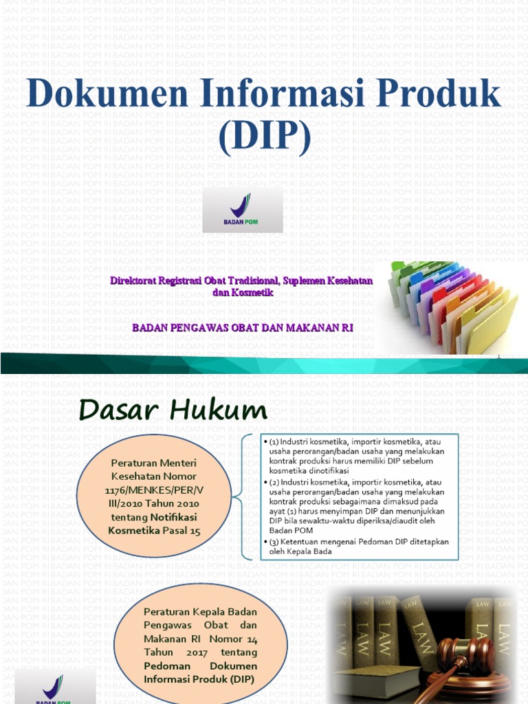Pedoman Dokumen Informasi Produk Kosmetik | PDF