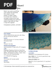 Kindness Shawl Jaala Spiro: Skills Needed