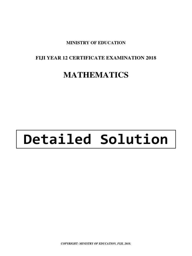 Detailed Solution: Mathematics | PDF | Trigonometric Functions ...