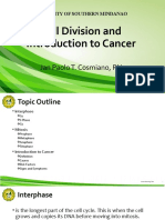 Cell Division and Introduction To Cancer: Jan Paolo T. Cosmiano, RN
