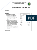 Actividades Del 20 de Abril Al 24de Abril 2020