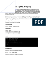 Perintah Dasar MySQL Lengkap