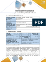 Guía de actividades y rúbrica de evaluación - Fase 1 Reconocimiento Y Contextualización de los procesos cognoscitivos básicos y superiores