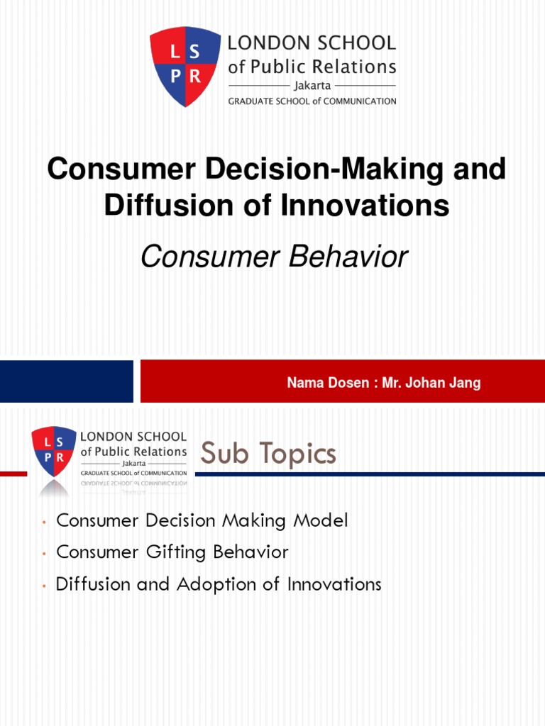 Consumer Decision-Making & Innovation Diffusion | PDF | Decision Making ...