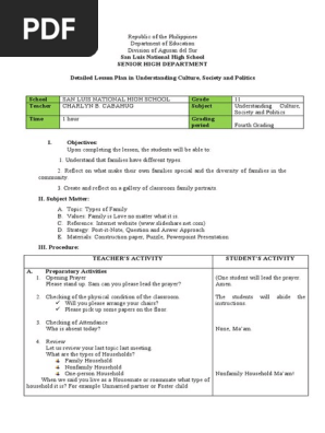 Detailed Lesson Plan