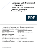 Aspects of Language and Branches of Linguistics