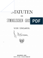 Statuten Der Symbolischen Grossloge Von Ungarn, 1890