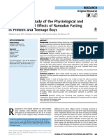 A Prospective Study of The Physiological and