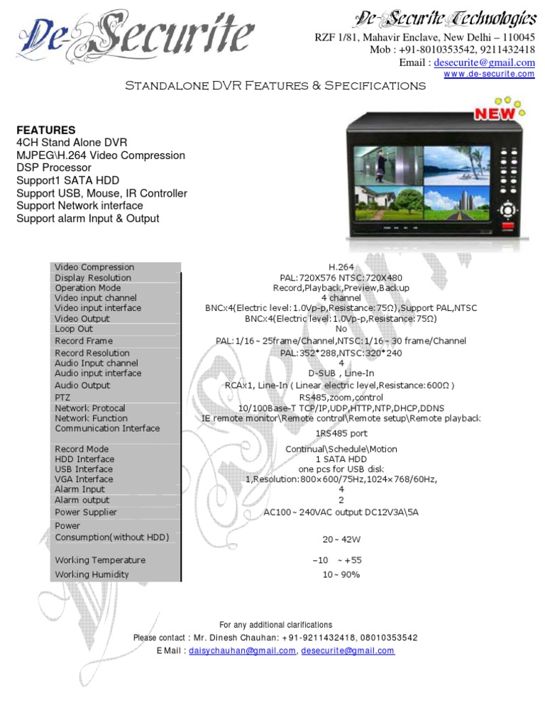 DVR Features - 7inch TFT | PDF