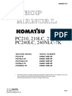 Komatsu PC210, 210LC, 210NLC, PC240LC, 240NLC-7K Hydraulic Excavator Service Manual