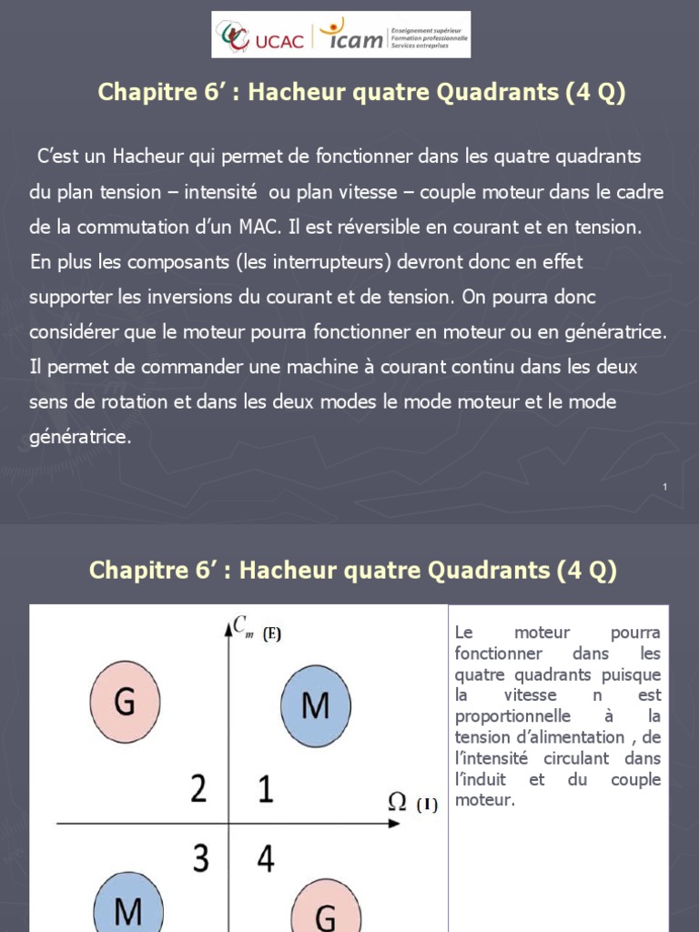 Hacheur Quatre Quadrants Fonctionnement PDF — free download