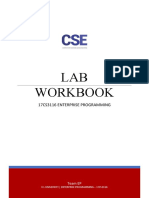 LAB Workbook: 17Cs3116 Enterprise Programming