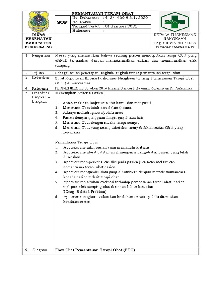 Sop Pto Puskesmas Nangkaan | PDF