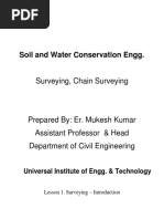 Soil and Water Conservation Engg.: Surveying, Chain Surveying