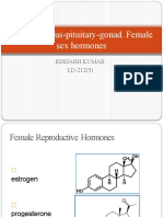 Hypothalamus-Pituitary-Gonad. Female Sex Hormones: Rishabh Kumar LD-212