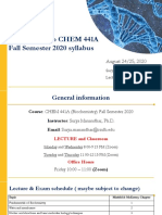 Lecture 1, Principles of Biochemistry