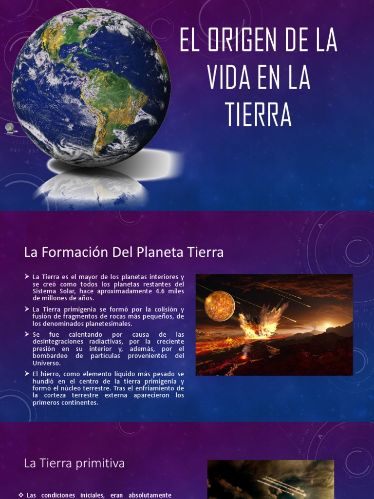 Origen de la Vida en la Tierra | PDF | Abiogénesis | Tierra