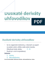 Dusíkaté Deriváty Uhľovodíkov