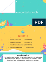 Group 3 - Passive Reported Speech