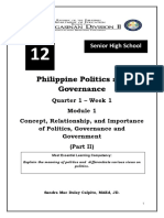 Philippine Politics and Governance: Senior High School