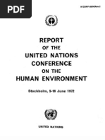 Stockholm Declaration On The Human Environment, June 1972