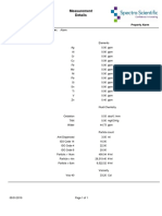 Measurement Details: Property Alarm Sample Date: Sample ID: Fluid: Alarm