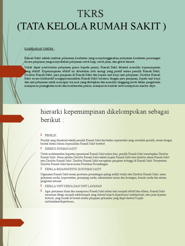 Tata Kelola Rumah Sakit Efektif | PDF | Sains & Matematika