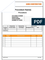 Procedure Template Form