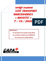 Corrige Marchandises Mayotte 2020 Capaplus