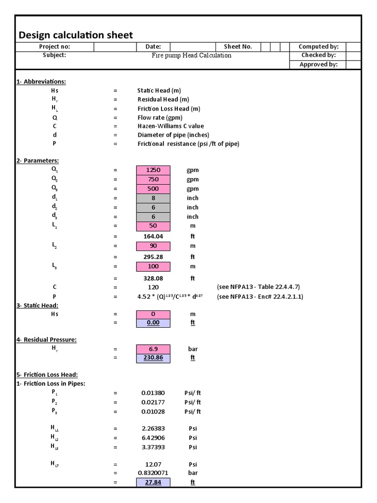 Design Calculation Sheet 1Abbreviations PDF Gas Technologies