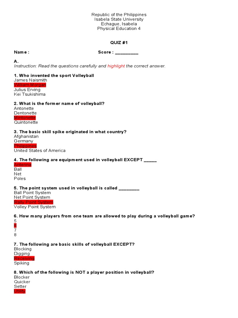 Instruction Read The Questions Carefully and The Correct Answer PDF